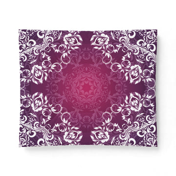 Plum Mandala Cotton Comforter — Floral Boho Bedspread